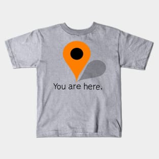 Orange Location Icon - You are here Kids T-Shirt